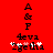 Red background with black text 'A & F' above stylized 'leva' and a pixelated heart symbol, showing two states of the heart's color.