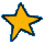 Five pixelated star icons in yellow, purple, orange, cyan, and pink with blue outlines on a gray background.