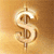 A golden dollar sign icon with a glowing outline, displayed across six showing sequential animation frames