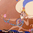 Pixelated character with blue headpiece and colorful accessories against brown background, with text 'Abu is a pimp' on black