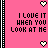 A pink pixel-art of text phrases with heart symbols, displaying sequential animation changes in wordwall and color variations