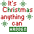 A static contact sheet of two animated frames showing a pixelated Christmas-themed text animation with red and green colors, snowflakes, and the phrase "It's Christmas anything can happen" in varying styles across frames.
