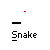 16 pixel-art Snake game frames on gray background, each with 'Snake' text below and red dot marker