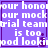 Purple background with white pixelated text arranged in a , displaying repeated phrases about mock trial teams and good looks