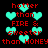 Pixelated cyan hearts float over red text reading "hotter than FIRE & sweeter than HONEY" on a black background.