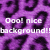 Purple cheetah print background with overlaid white text fragments in various positions.