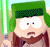 Pixelated cartoon character with green hair and beard holding a lightsaber next to "OriginalIcons.com" text on dark background