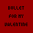 Red background with repeated text 'BULLET FOR MY VALENTINE' in black and red pixelated font, showing animation changes across observations.