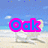 Pixelated beach scene with white lounge chairs, blue sky and water; text elements change across frames.