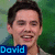 four shows a person with short dark hair against a green background, each displaying different text labels and one missing content