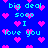 Pixelated blue background with cyan text and pink heart symbols repeating in a pattern
