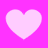 Four light pink hearts arranged in a on a bright magenta background, each heart with smooth rounded edges and uniform fill
