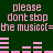 Green background with pink pixelated text and audio waveform bars repeating in a pattern
