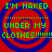 Four identical display green text on red background with blue concentric circles, each reading 'I'M NAKED UNDER MY CLOTHES!!!!!!!!' in pixelated font