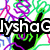 Animated icon with colorful abstract patterns and text overlays, transitioning between distinct visual states.
