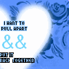 A static image of a blue background with repeating white heart shapes containing text and ampersands.