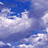 Static image of a blue sky with scattered white clouds, no visible text or motion elements.