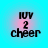 Four identical pixelated text icons arranged in a on a cyan background with pink glow effects
