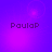 Four identical display 'PaulaP' text over a purple-pink gradient background with subtle light effects