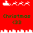 Red background with pixelated Santa sleigh and reindeer icons, green "Christmas (33)" text below each pair of icons.
