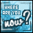 20 identical blue-tinted square icons with 'WHERE ARE YOU' text and a stylized question mark, each showing pixelated animation frames