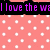 Pixelated image with four quadrants showing text fragments over polka dot backgrounds in pink, black, and white.