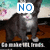 Animated sequence showing a dark-furred dog on a beach background with text changes across frames.