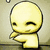 A yellow cartoon figure with closed eyes and a slight smile stands against a beige background, while text on red reads "Im going to pretend to hug you until you actually get here."