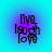 Four circular icons display 'Live Laugh Love' text over gradient backgrounds with varying color intensities.