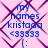 Pixelated blue text on pink background with purple geometric pattern, showing repeated phrases and symbols in four identical quadrants.