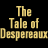 Animated promotional image for The Tale of Despereaux featuring a blonde character with blue eyes, text reading "The Tale of Despereaux" and "NOW In Theaters" on black background.