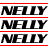 A 3x2 contact sheet of a Nelly-themed animated buddy icon showing five distinct frames with repeated "NELLY" text and character poses.