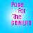 Four identical square display pink pixelated text 'Pose For The CAMERA' on a blue gradient background with a central light spot
