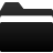 Static pixel art of a black folder icon with a white horizontal stripe across the middle, set against a light gray background.
