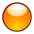 A pixelated circular icon with a gradient fill transitioning from bright yellow at the bottom to white at the top, bordered by a dark brown outline against a gray background.