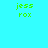 Four pixelated text blocks display 'jess rox' in green on cyan, purple, pink, and light blue backgrounds.