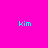 Four display the name 'kim' in cyan pixelated text against solid backgrounds: top-left magenta, top-right gray, bottom-left green, bottom-right gray