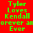 Green pixelated text on red and pink backgrounds reads "Tyler Loves Kendall forever and ever Ever" in four quadrants.