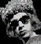 Six distinct pixelated portraits arranged in a , each depicting individuals with varied hairstyles and expressions against different backgrounds