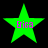 Four green star-shaped icons with pink text 'Erica' on a black background, each showing slight variations in star shape and text pixelation.