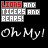 Pixelated text displays 'LIONS and TIGERS and BEARS!' in red and white with 'Oh My!' below, arranged across multiple on black background