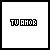 Pixelated 'TV AMOR' text in black and blue on white background with small blue cursor-like marks appearing above the text across frames.