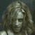 nine grayscale shows a woman with long wavy hair and a white headband, each displaying different text overlays in pixelated font