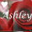Red roses with white text 'I S A L E y' overlaid, two heart shapes in background, pixelated style.
