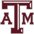 Maroon 'T' with 'A' and 'M' below it, forming Texas A&M Aggies logo on white background.