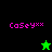 Pixelated icon with pink text 'CaSeYxx' on black and green backgrounds, featuring a green star in top-right and black star in bottom-left