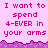Pixelated text repeats 'I want to spend 4-EVER in your arms' across a pink background with purple borders.