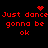 Red pixelated text on black background with animated heart and starburst symbols above repeating phrases.