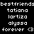 Static pixel art displays repeated text strings in white on black background, featuring names and symbols arranged in two with horizontal repetition