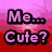six distinct pixelated images with text and visual elements including 'Me... Cute?', 'No...', 'Crazy?', 'of Course!', and a mouth with sprinkles